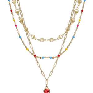 Viceroy Jedinečný pozlacený náhrdelník Kiss 15132C01012