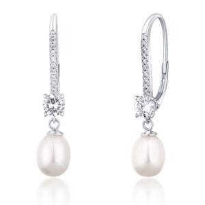 JwL Luxury Pearls Luxusní stříbrné náušnice s pravými perlami JL0717