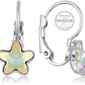 Levien Dívčí náušnice s duhovým krystalem STARBLOOM