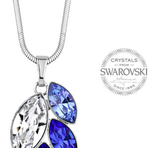 Levien Náhrdelník se čtyřmi modrými krystaly Navette