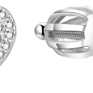 Beneto Třpytivé srdíčkové náušnice AGUP1491S