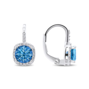 Brilio Silver Okouzlující stříbrné náušnice se světle modrými zirkony EA122WAQ