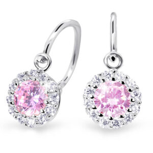 Cutie Jewellery Dětské náušnice z bílého zlata C2745-10-X-2 růžová