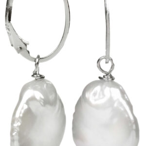 JwL Luxury Pearls Stříbrné náušnice s pravou bílou perlou JL0154