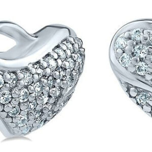 Silvego Stříbrné náušnice srdíčka JJJFNJE0039