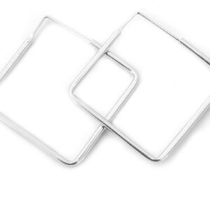 Beneto Originální čtvercové náušnice ze stříbra AGUC2438