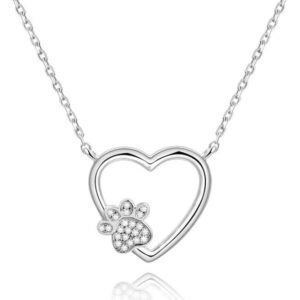 Beneto Stříbrný náhrdelník Láska k mazlíčkovi AGS702 47 cm