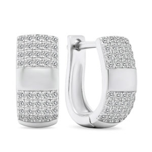 Brilio Silver Luxusní stříbrné náušnice s čirými zirkony EA565W