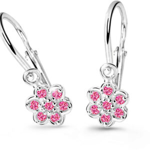 Cutie Jewellery Dětské náušnice z bílého zlata C2746-10-X-2 fuchsiová
