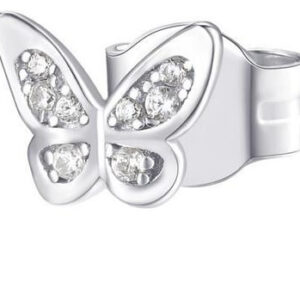 Rosato Stříbrná single náušnice se zirkony Motýl Storie RZO052R