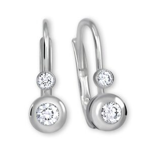 Soliter Náušnice z bílého zlata se zirkony 239 001 00060 07