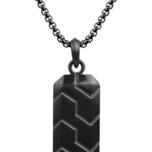 Troli Černý náhrdelník s podlouhlým přívěskem VNP0106B