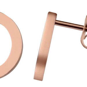 Troli Jednoduché růžově zlacené náušnice Kroužky
