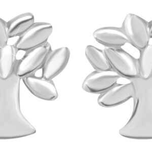 Troli Moderní ocelové náušnice Strom života