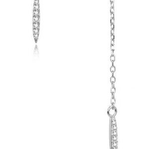 Beneto Asymetrické stříbrné náušnice se zirkony AGUP1974