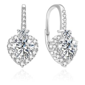 Beneto Blyštivé stříbrné náušnice Srdíčka AGUC389L