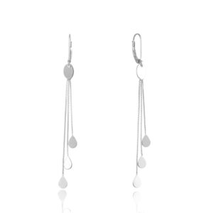 Beneto Designové stříbrné dlouhé náušnice AGUC2702