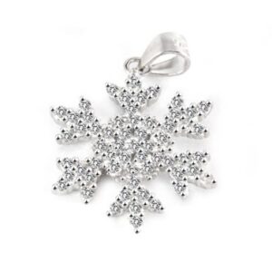 Beneto Designový stříbrný přívěsek Vločka AGH680