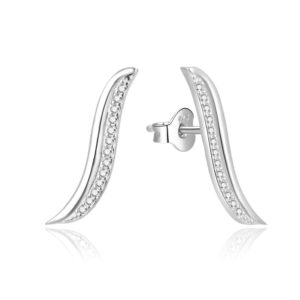 Beneto Elegantní podélné náušnice ze stříbra AGUP1790L