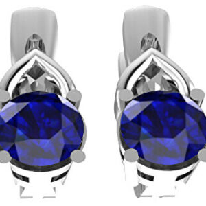 Beneto Exclusive Stříbrné náušnice se safíry SAFAGUC1949