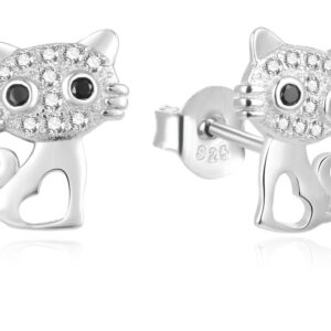 Beneto Hravé stříbrné náušnice Kočičky AGUP1874