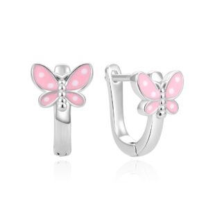 Beneto Jemné dívčí náušnice ze stříbra Motýlci AGUC2560D