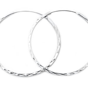 Beneto Módní kruhové náušnice ze stříbra AGUC2439/SCS 3 cm