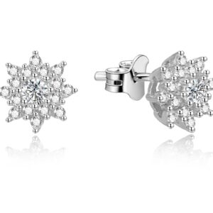 Beneto Něžné stříbrné náušnice Kytičky AGUP1442