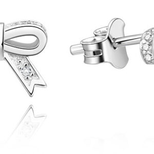 Beneto Něžné stříbrné náušnice s čirými zirkony AGUP2253