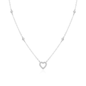 Beneto Něžný stříbrný náhrdelník se srdíčkem AGS1040/47