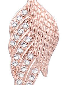 Beneto Pozlacený přívěsek se zirkony Andělské křídlo AGH594-ROSE