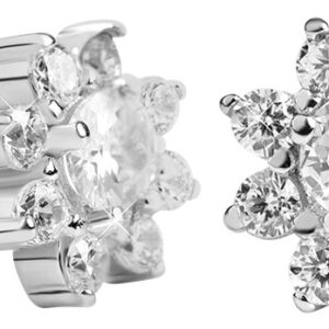 Beneto Stříbrné náušnice kytičky pomněnky AGUP1170