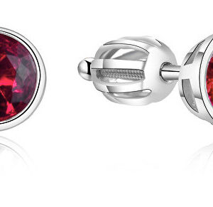 Beneto Stříbrné náušnice s třpytivým zirkonem AGUP1717S