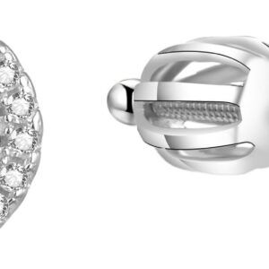 Beneto Stříbrné třpytivé náušnice AGUP1470S