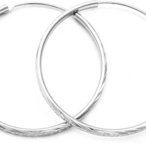 Beneto Úžasné stříbrné kruhové náušnice AGUC355/N 4