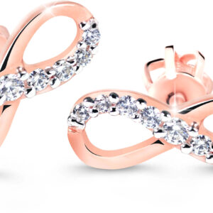 Cutie Diamonds Elegantní náušnice z růžového zlata s brilianty ve tvaru nekonečna DZ60149-30-00-X-4