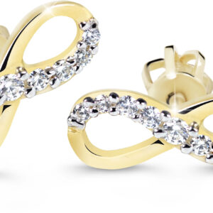 Cutie Diamonds Elegantní náušnice ze žlutého zlata s brilianty ve tvaru nekonečna DZ60149-30-00-X-1