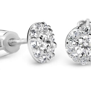 Cutie Diamonds Luxusní peckové náušnice z bílého zlata s brilianty DZ60167-30-00-X-2