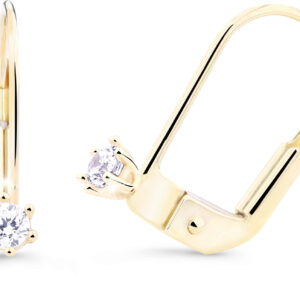Cutie Diamonds Minimalistické náušnice ze žlutého zlata s brilianty DZ8020-55-00-X-1