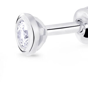 Cutie Diamonds Minimalistické peckové náušnice z bílého zlata s brilianty DZ8007-30-00-X-2