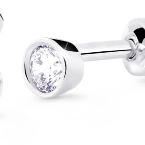 Cutie Diamonds Něžné peckové náušnice z bílého zlata s brilianty DZ8017-30-00-X-2