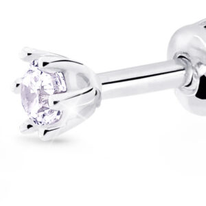 Cutie Diamonds Něžné peckové náušnice z bílého zlata s brilianty DZ8020-30-00-X-2