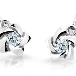 Cutie Jewellery Dětské náušnice s designem růžiček C2201-10-X-2 bílá
