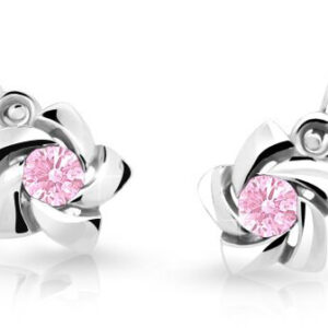 Cutie Jewellery Dětské náušnice s designem růžiček C2201-10-X-2 růžová