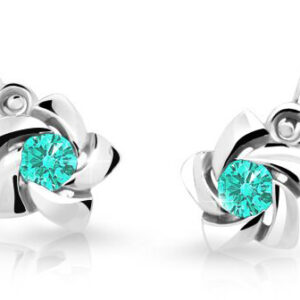 Cutie Jewellery Dětské náušnice s designem růžiček C2201-10-X-2 světle zelená