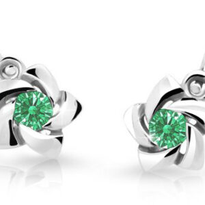 Cutie Jewellery Dětské náušnice s designem růžiček C2201-10-X-2 zelená