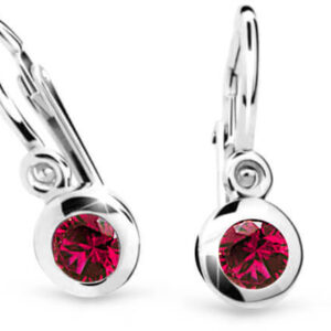 Cutie Jewellery Dětské náušnice z bílého zlata C1537-10-X-2 červená