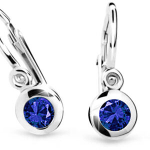 Cutie Jewellery Dětské náušnice z bílého zlata C1537-10-X-2 modrá