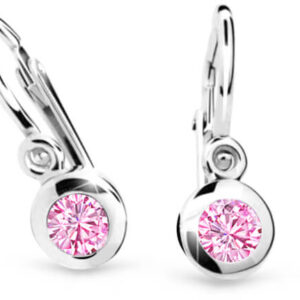 Cutie Jewellery Dětské náušnice z bílého zlata C1537-10-X-2 růžová