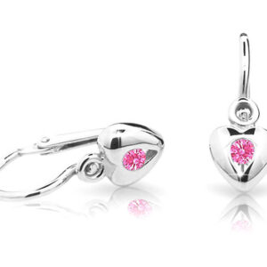 Cutie Jewellery Dětské náušnice z bílého zlata C1556-10-X-2 růžová